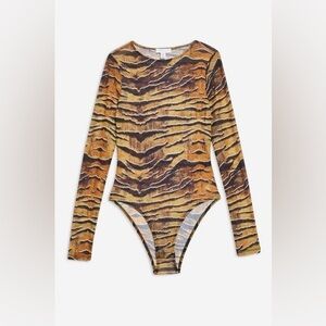Topshop Mesh Tiger Bodysuit